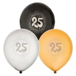 Ballonger Svart/Vit/Guld 25