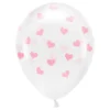 Ballonger Transparenta med Ljusrosa Hjärtan