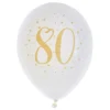 Ballonger 80 Vit/Guld