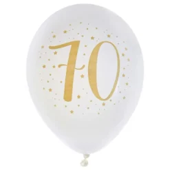 Ballonger 70 Vit/Guld