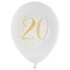 Ballonger 20 Vit/Guld