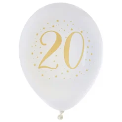 Ballonger 20 Vit/Guld