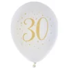 Ballonger 30 Vit/Guld