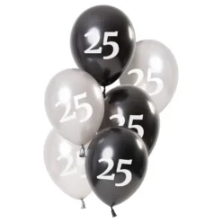 Ballonger Vit/Svart 25 År