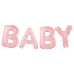 Ballonggirlang Baby Pastellrosa