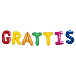 Ballonggirlang Grattis Flerfärgad