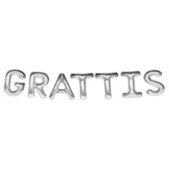 Ballonggirlang Grattis Silver