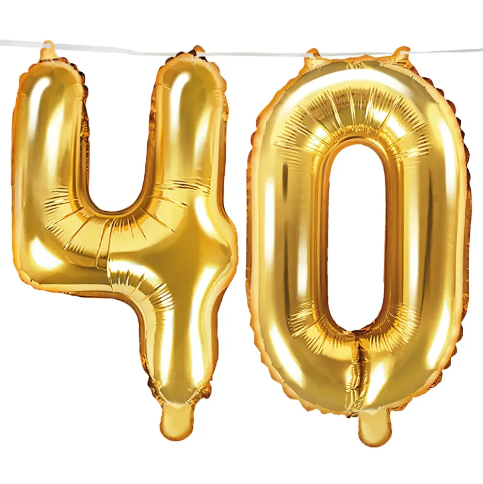 Ballonggirlang 40 Guld/Champagne