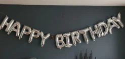 Ballonggirlang Happy Birthday Silver