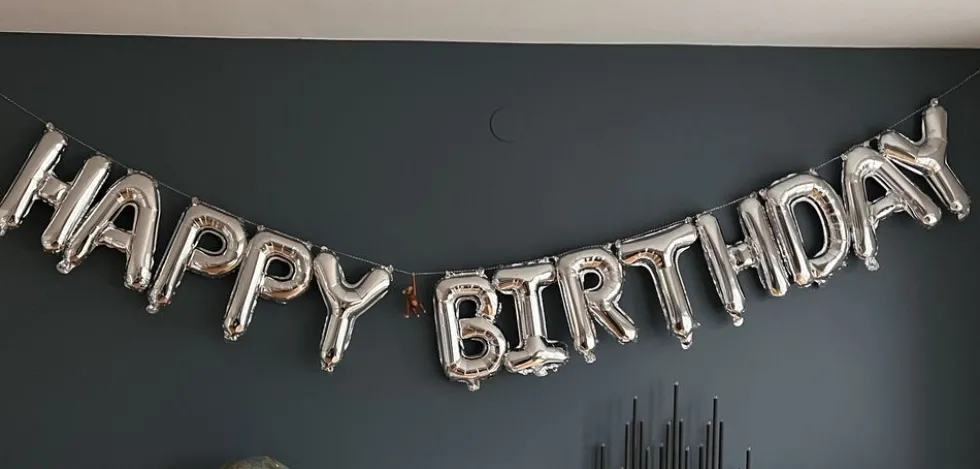 Ballonggirlang Happy Birthday Silver