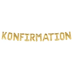 Ballonggirlang Konfirmation Guld