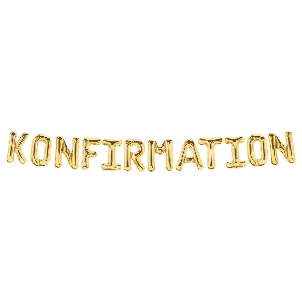 Ballonggirlang Konfirmation Guld