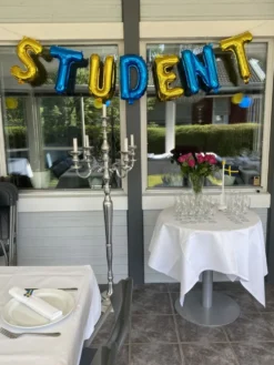 Ballonggirlang Student Blå/Gul
