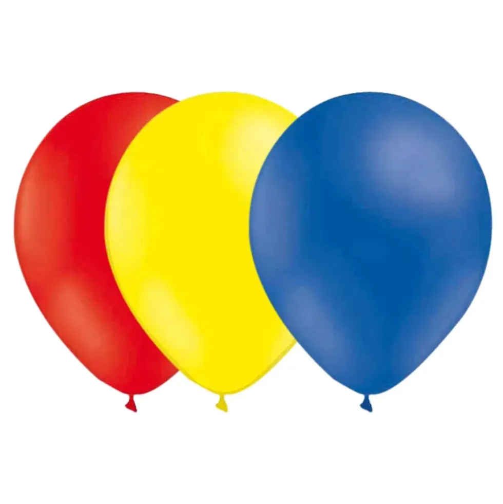 Ballongkombo Röd/Ljusgul/Blå