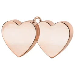 Ballongvikt Dubbla Hjärtan Roséguld
