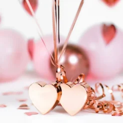Ballongvikt Dubbla Hjärtan Roséguld