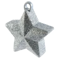 Ballongvikt Stjärna Silver Glitter