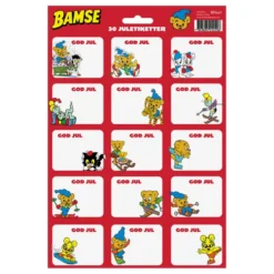 Bamse Juletiketter