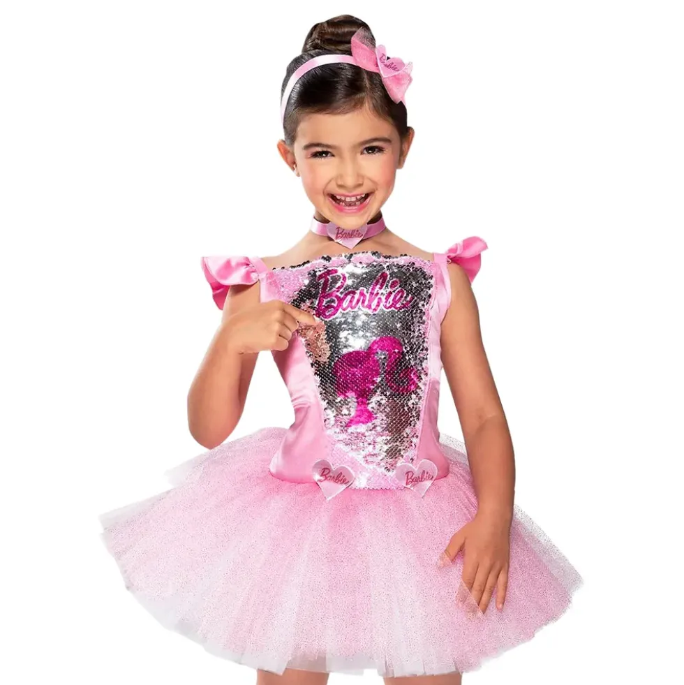 Barbie Ballerina Paljetter Barn Maskeraddräkt