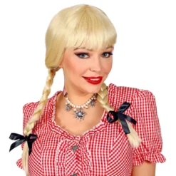 Bavarian Blond Peruk med Flätor