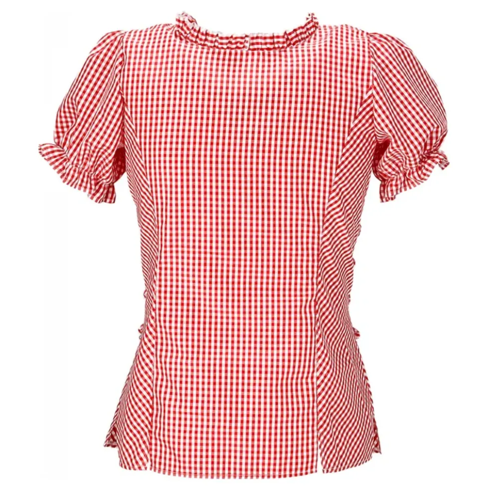 Bavarian Rödrutig Blus