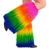 Benvärmare Fluffiga Regnbågsfärgade Deluxe