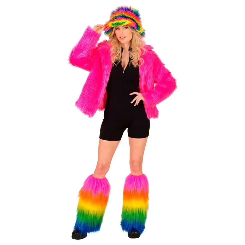 Benvärmare Fluffiga Regnbågsfärgade Deluxe