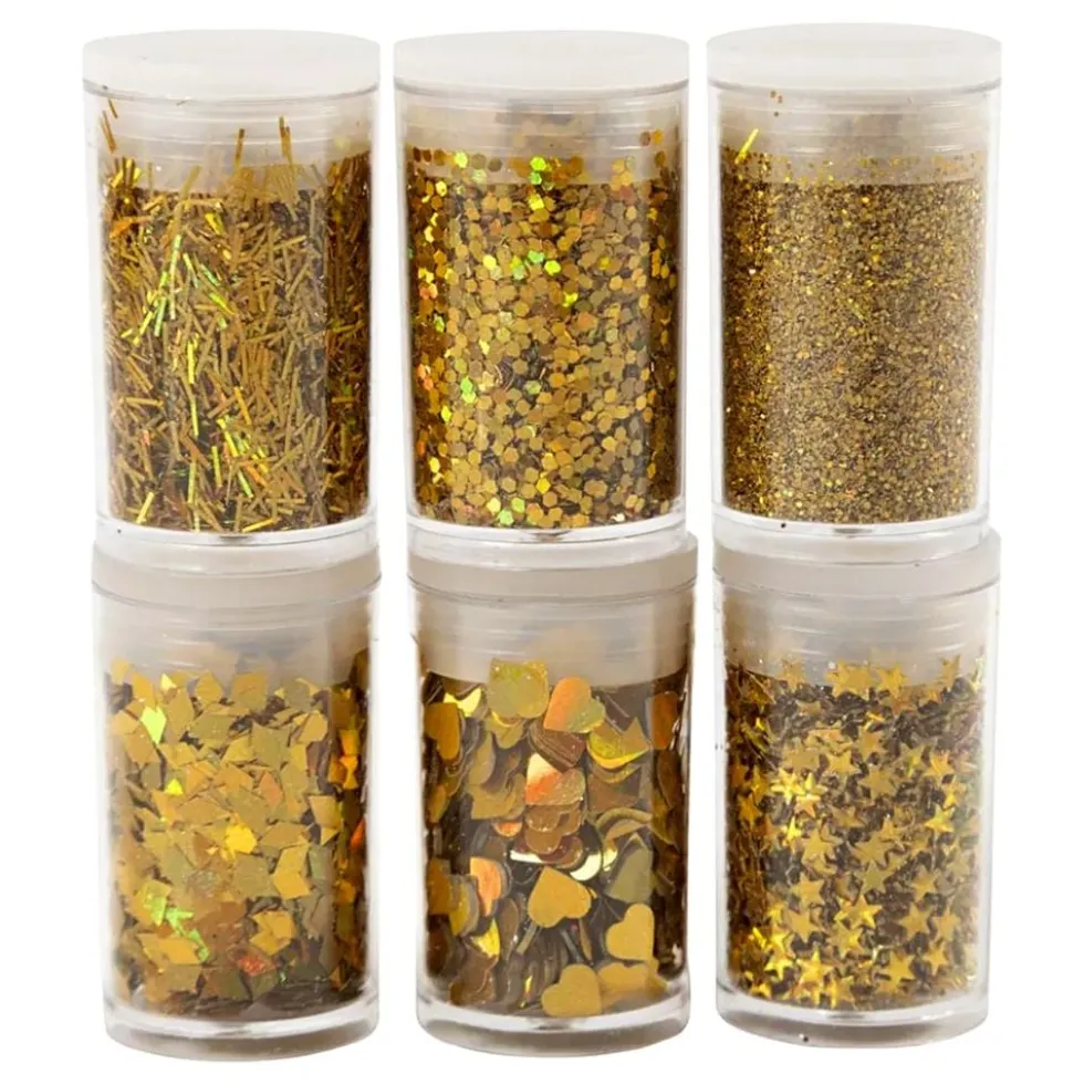 Bio-Glitter Blandade Guld Set