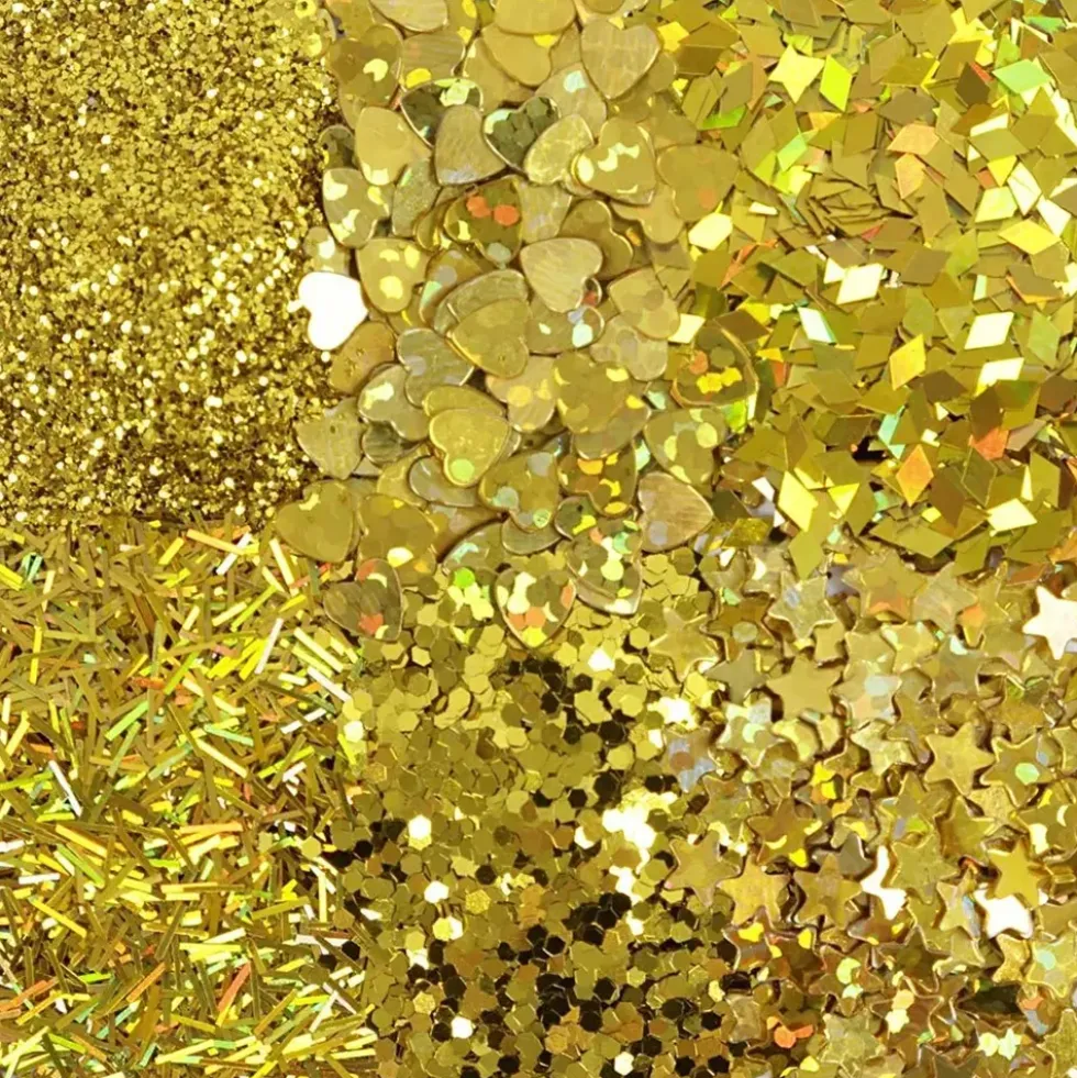 Bio-Glitter Blandade Guld Set