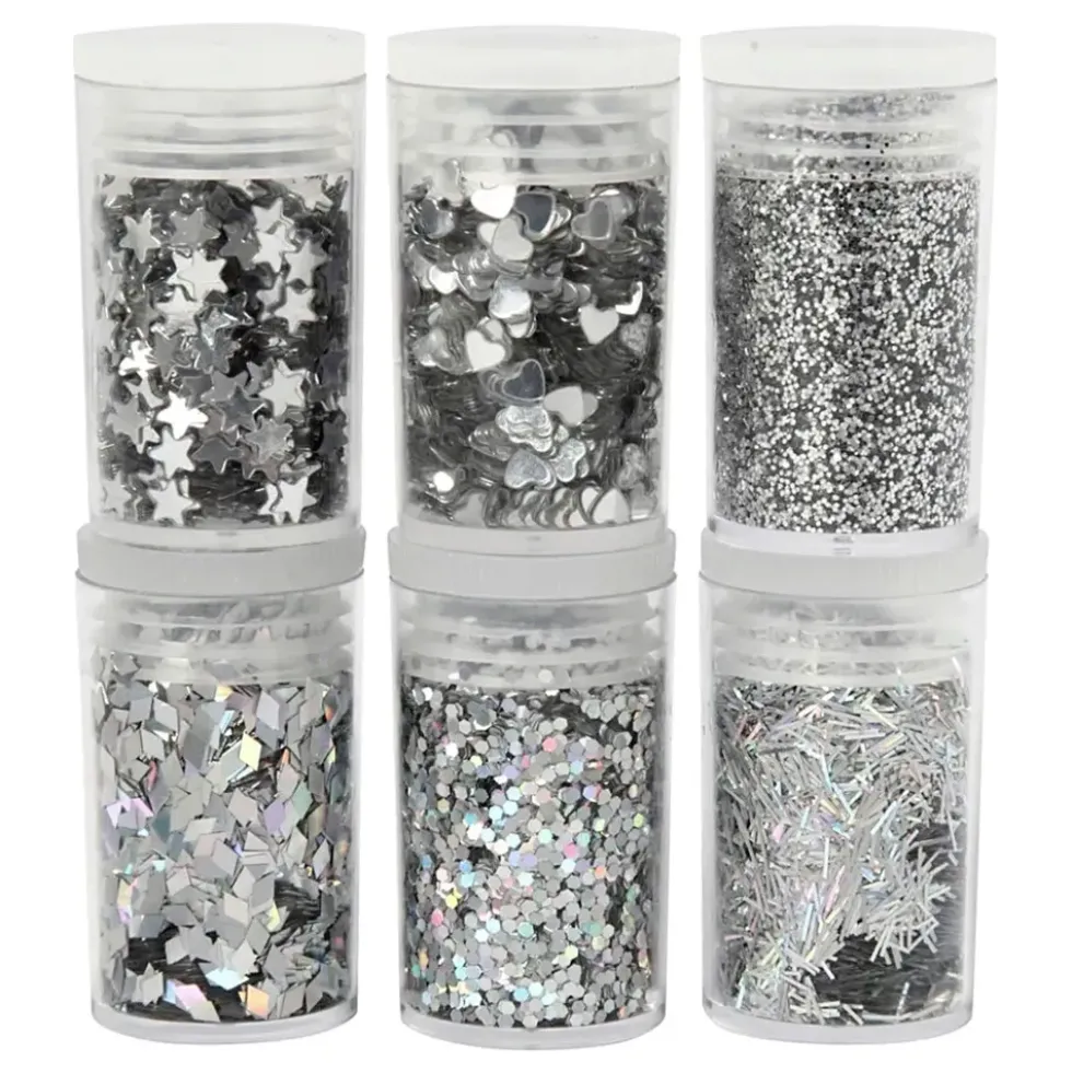 Bio-Glitter Blandade Silver Set