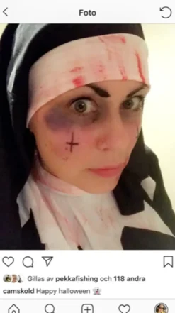 Blodig Nunna Maskeraddräkt
