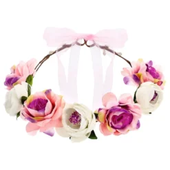 Blomsterkrans Rosor Vit/Rosa