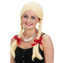 Blond Peruk med Flätor