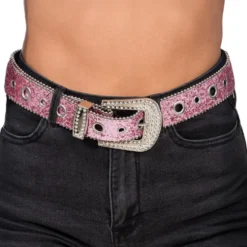 Bälte med Glitter Rosa