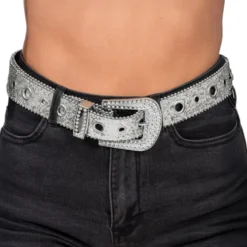 Bälte med Glitter Silver