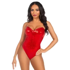 Body Röd med Paljetter Deluxe