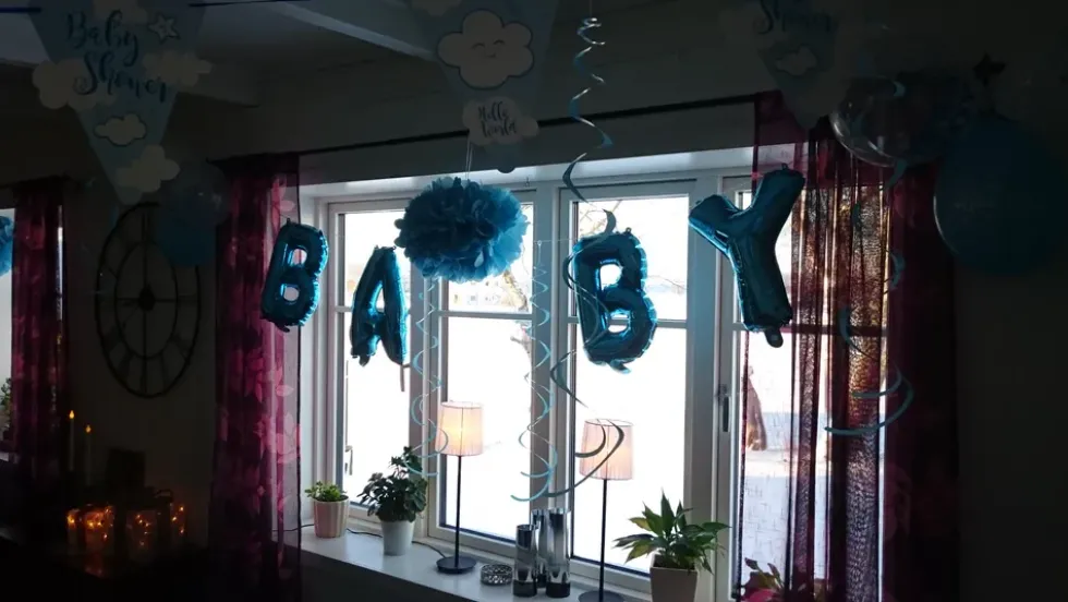 Bokstavsballonger Baby Blå