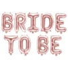 Bokstavsballonger Bride To Be Roséguld