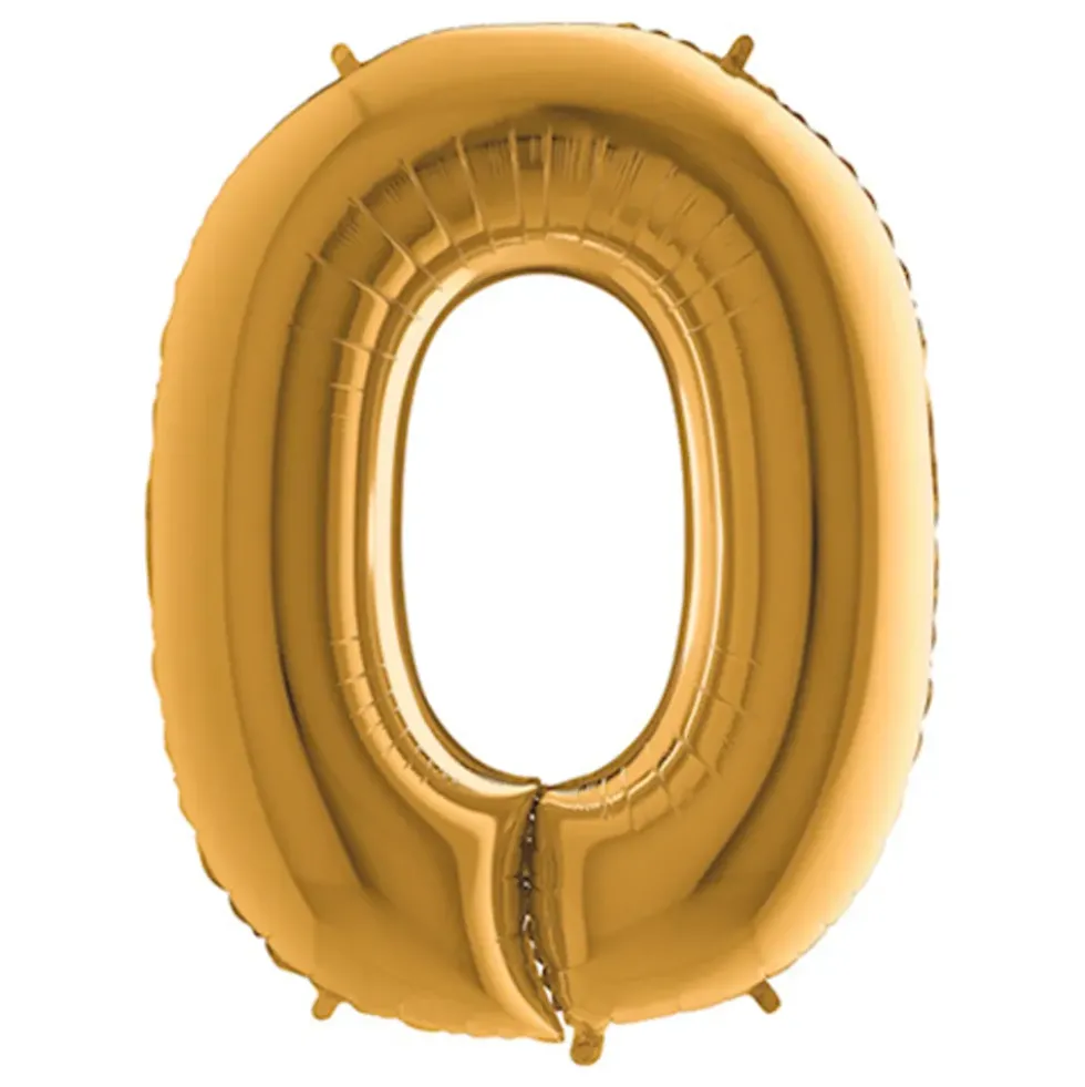 Bokstavsballong Guld Metallic