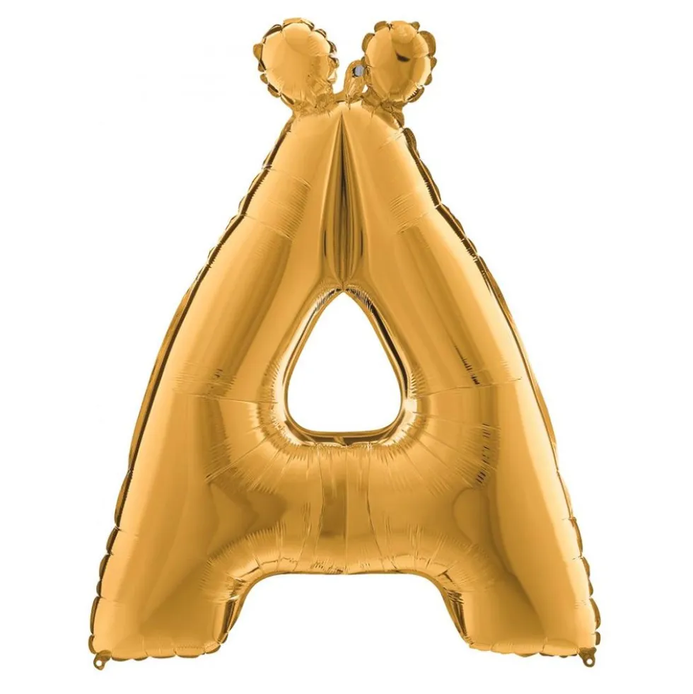 Bokstavsballong Guld Metallic