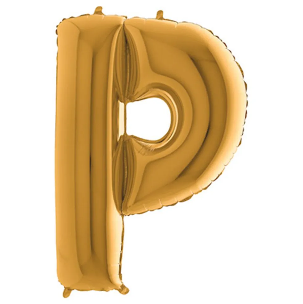 Bokstavsballong Guld Metallic