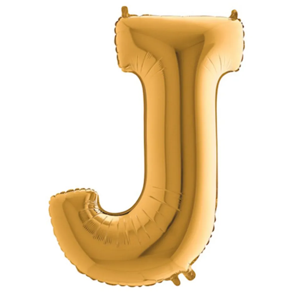 Bokstavsballong Guld Metallic