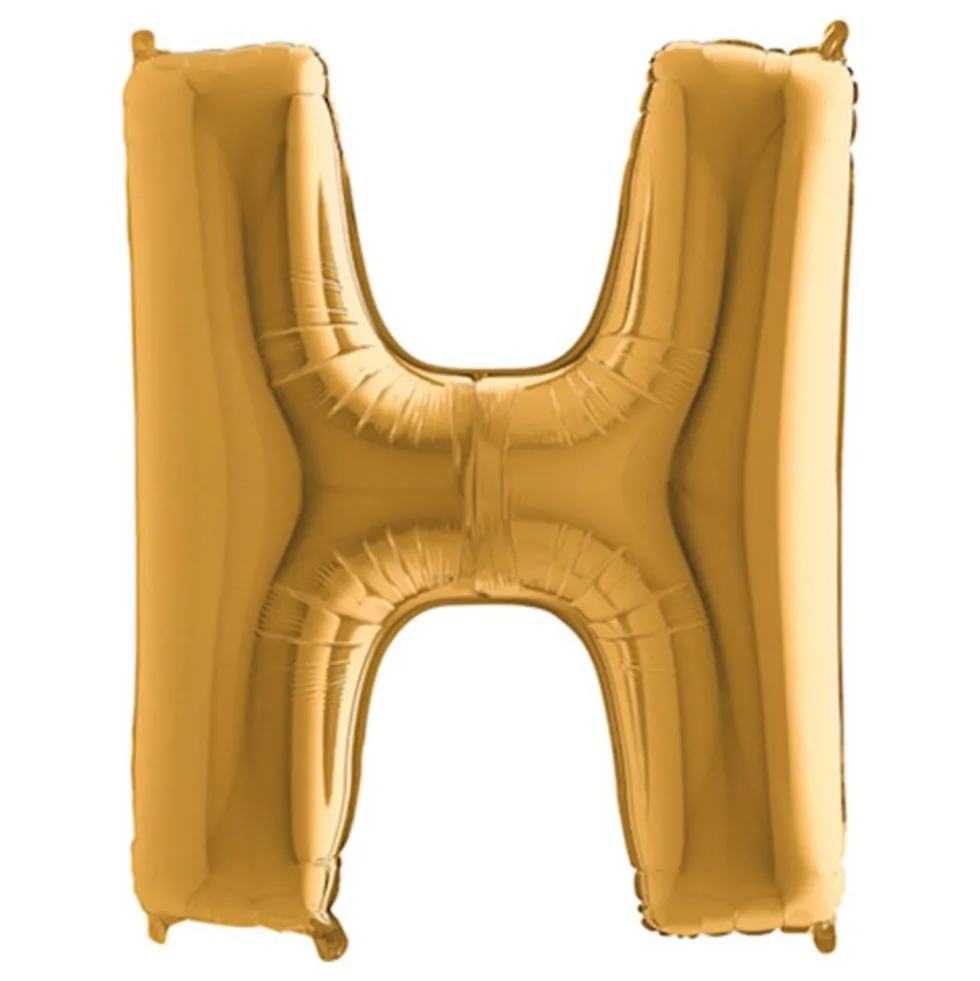 Bokstavsballong Guld Metallic