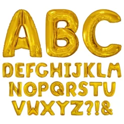 Bokstavsballong Guld Metallic