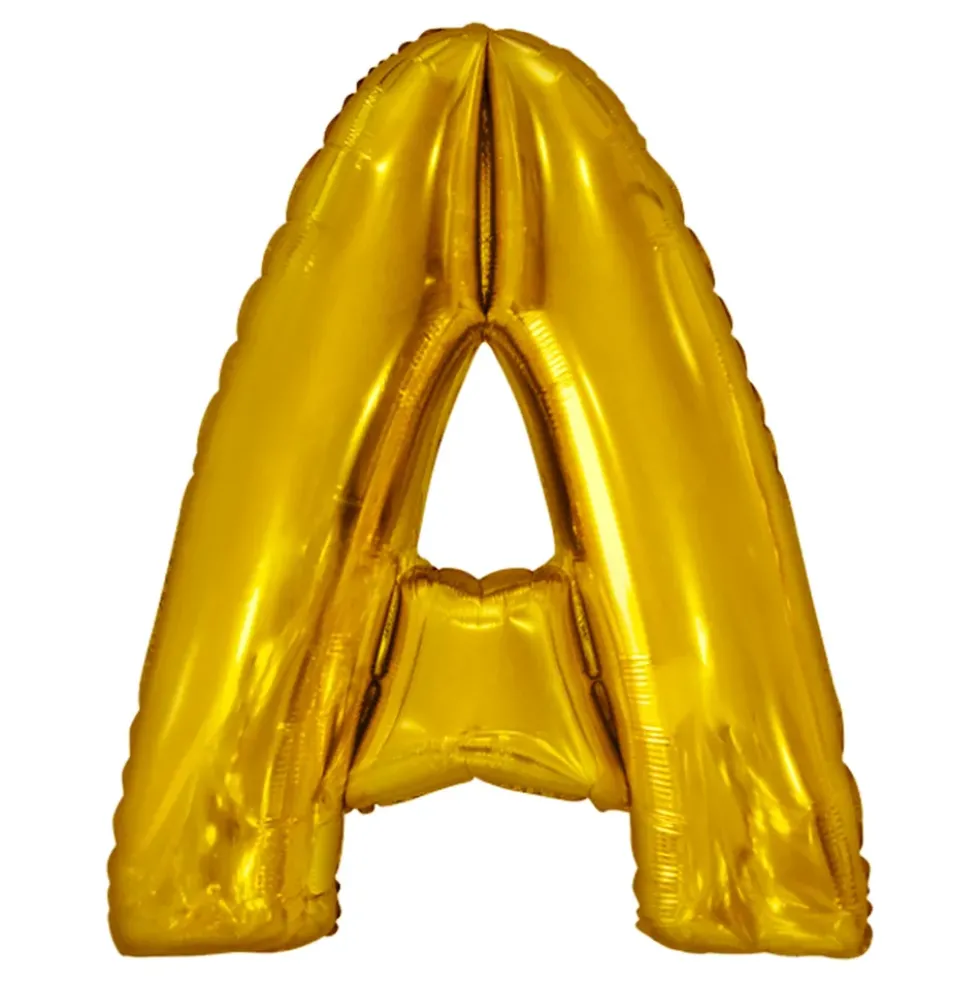 Bokstavsballong Guld Metallic