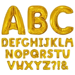Bokstavsballong Guld Metallic