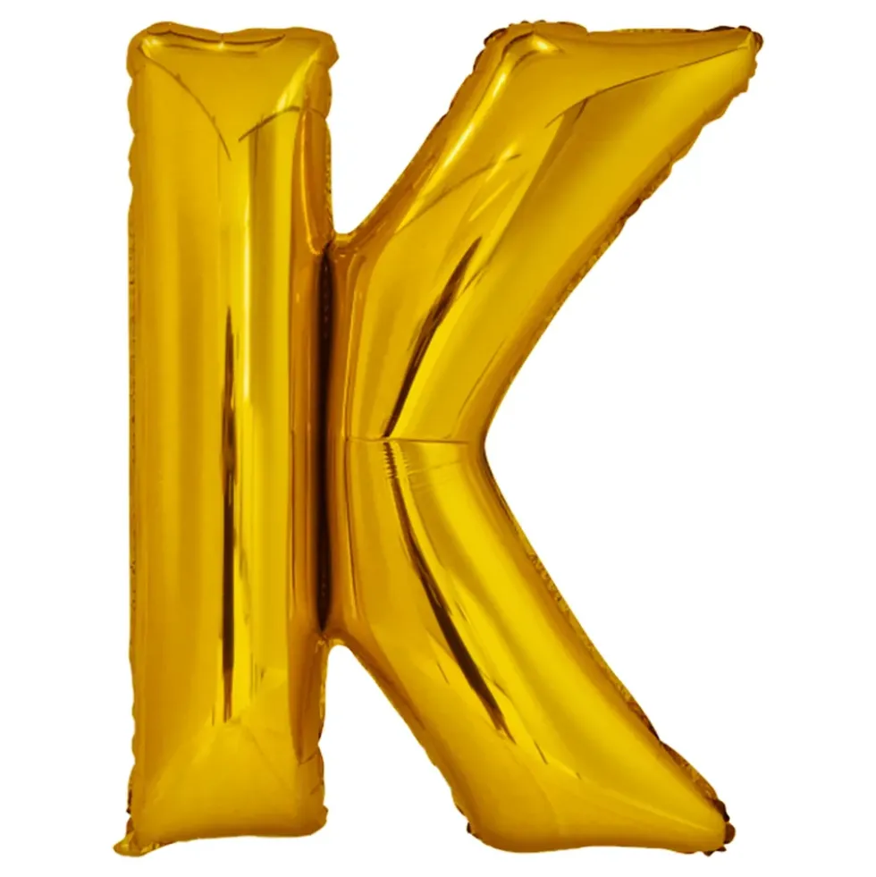 Bokstavsballong Guld Metallic