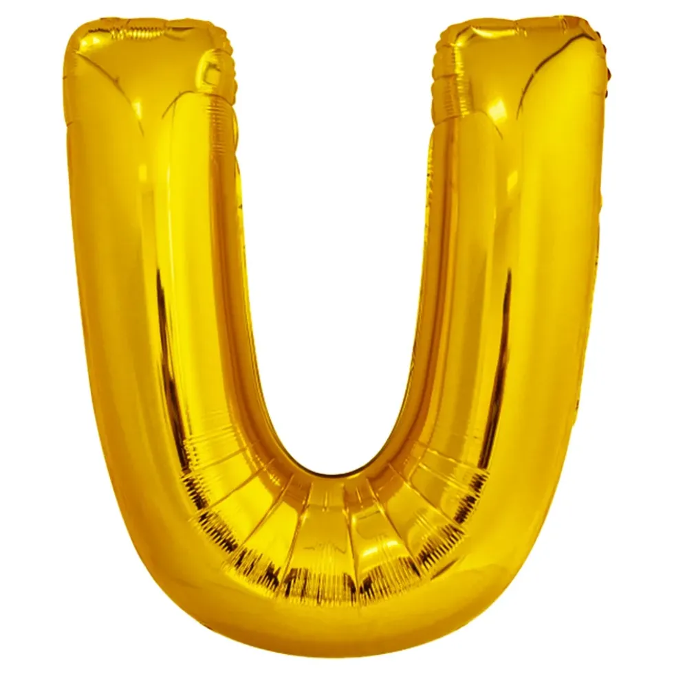 Bokstavsballong Guld Metallic