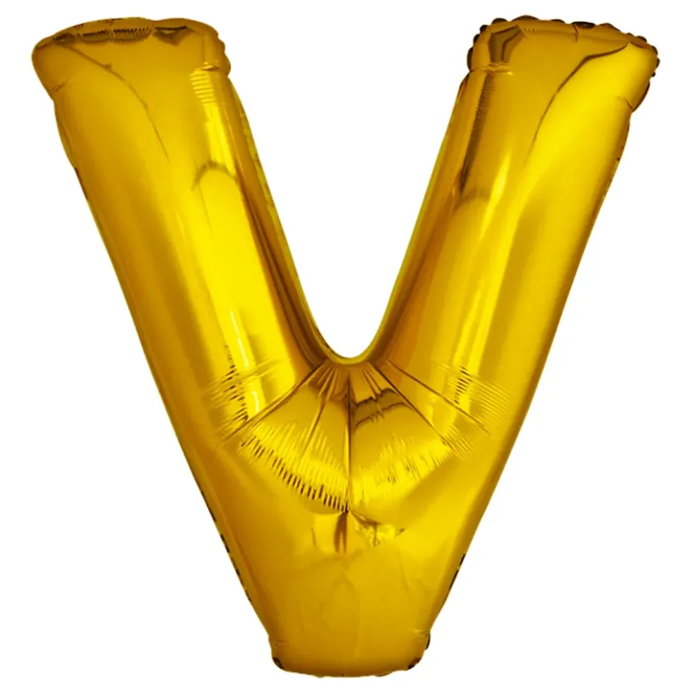 Bokstavsballong Guld Metallic