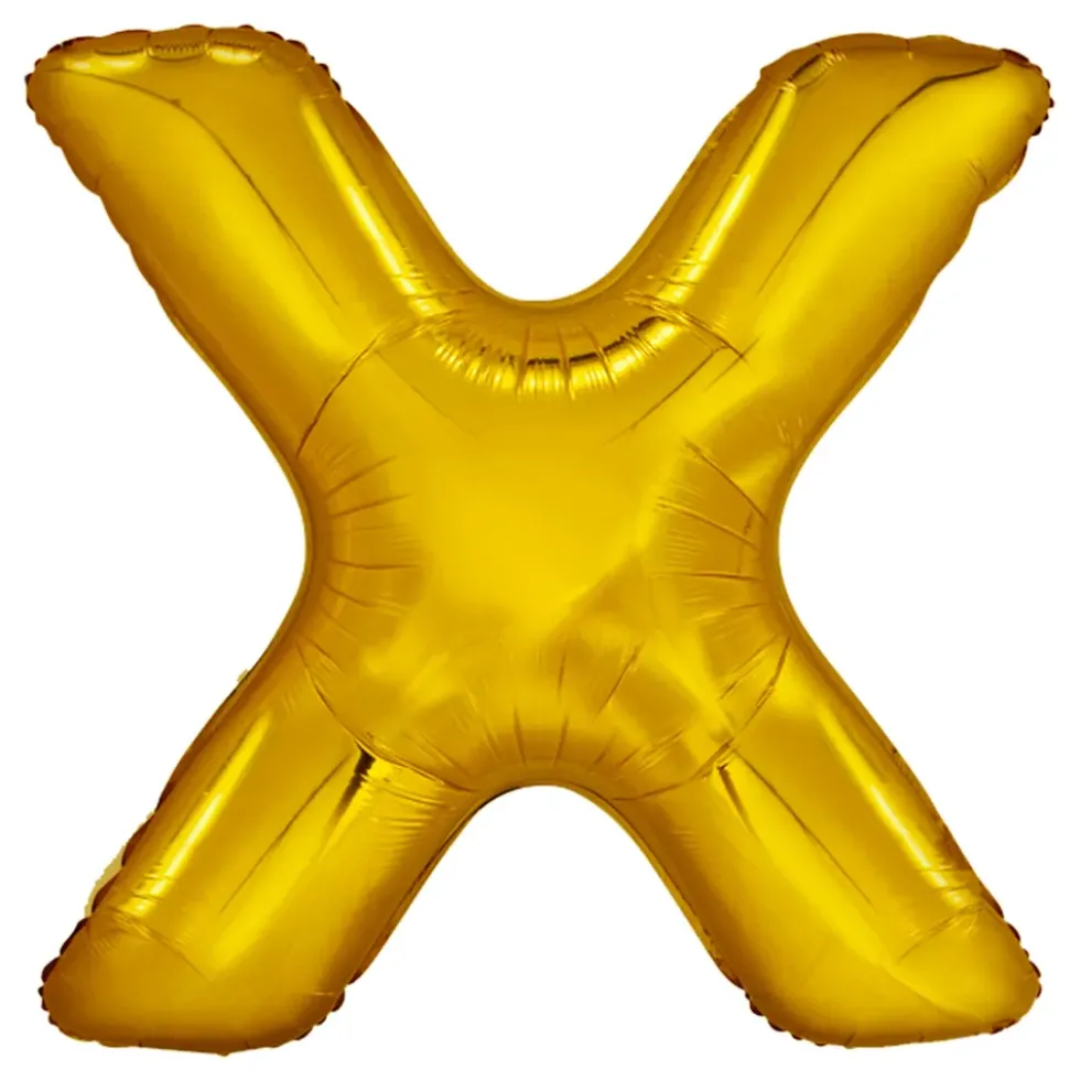 Bokstavsballong Guld Metallic